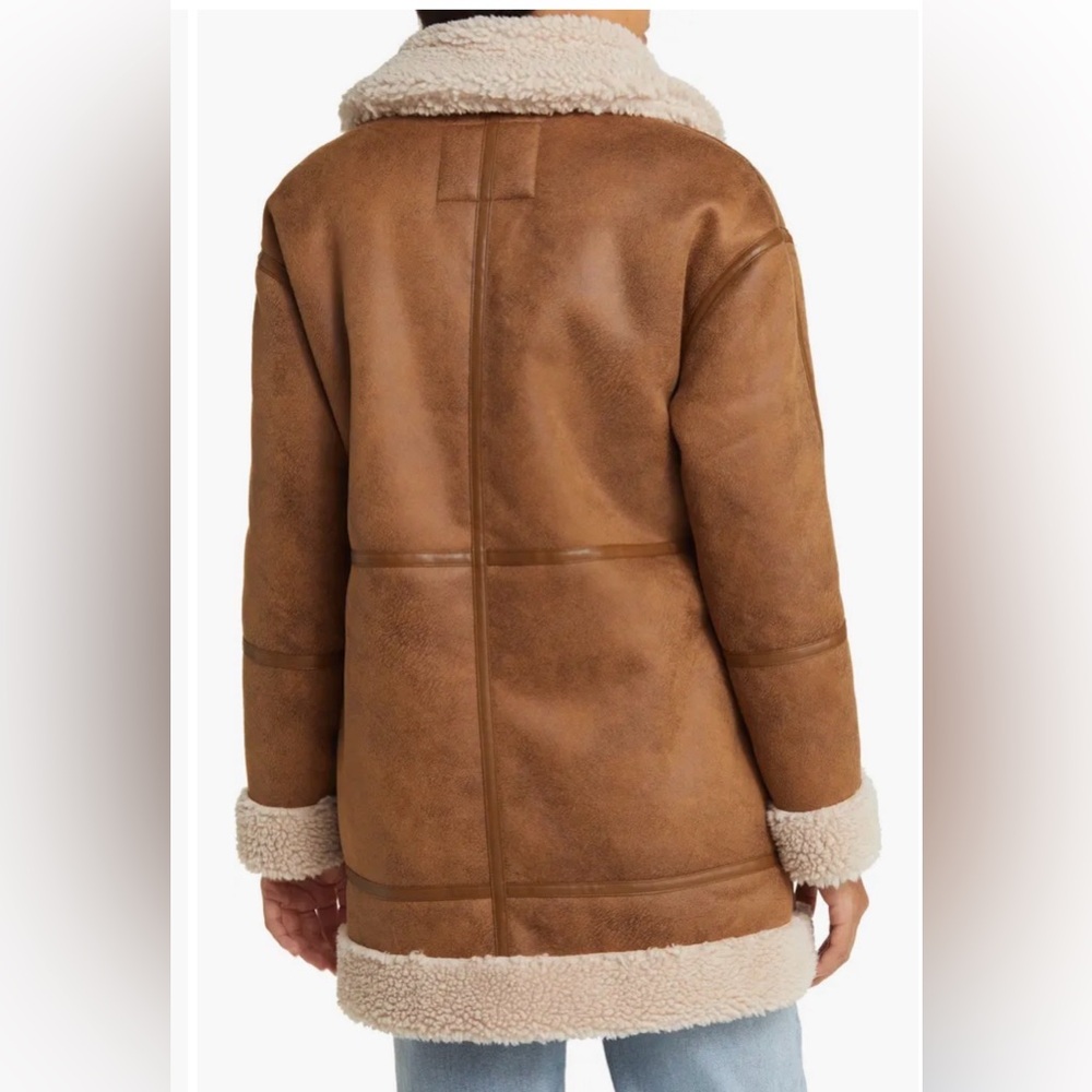 Lucky Brand Women's Faux-Shearling Zip-Front Coat NWOT SIZE XL - Picture 4 of 16